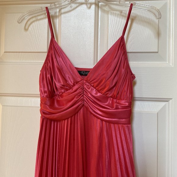 City Triangles Hot Pink striped dress - Picture 2 of 7